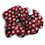 Céline Scrunchie Mini Triomphe in seta e ottone CELINE Crudo Bordò  - vista 4
