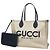 Saco Tote Gucci GUCCI em Ivory e Navy Cru Azul marinho