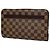 Borsa Clutch Louis Vuitton Damier Marrone Damier ebene