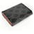 Céline Celine Triomphe Mini Tri-fold Wallet Brown Black  - view 2