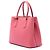 Prada Bolsa Double Satchel em Couro Saffiano Rosa Medium - vista 2
