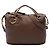 Borsa Satchel Gucci in Twill e Vitello Marrone