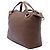 Borsa Satchel Gucci in Twill e Vitello Marrone - vista 2