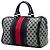 Bolso Boston Gucci Joy mediano en lona GG beige con banda Web - vista 2