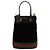 Gucci Secchiello Ophidia Piccolo in Suede Nero - vista 2