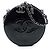 Borsa Chanel Black CC Patent Round as Earth Bag Nero