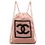 Chanel Pink CC Sport Line Jersey Drawstring Backpack