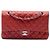 Chanel Red Medium Classic Caviar Double Flap Rosso