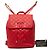 Zaino Chanel Red Quilted Caviar CC Filigree Rosso - vista 8