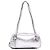Borsa Bowling Versace in pelle metallizzata argento con etichetta