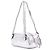 Borsa Bowling Versace in pelle metallizzata argento con etichetta - vista 2