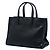 Borsa Tote Prada Black Saffiano Soft Triple Pocket Nero - vista 2