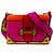 Prada Pink Velluto Ricamo Trompe L'oeil Cahier Crossbody Rosa