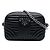 Borsa a tracolla Diagramme Prada in pelle di vitello morbida nera Nero