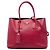 Prada Borsa Satchel Doppia Grande in Pelle Saffiano Rossa Rosso