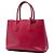 Prada Borsa Satchel Doppia Grande in Pelle Saffiano Rossa Rosso - vista 2