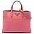 Saco Tote Prada Pink Saffiano Soft Triple Pocket Rosa