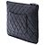 Clutch Chanel Reissue 2.55 in pelle d'agnello matelassé nera e vitello metallizzato effetto coccodrillo - vista 2