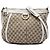 Borsa a tracolla Gucci Abbey D Ring in tela GG beige