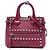 Borsa Satchel Banner Burberry in pelle borchiata viola e House Check per neonati Porpora