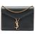 Saint Laurent Cassandra Tasche mit Monogramm-Verschluss aus glattem grünem Kalbsleder