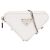 Pouch Mini Prada in pelle spazzolata bianca con catena e triangolo Bianco