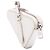 Pouch Mini Prada in pelle spazzolata bianca con catena e triangolo Bianco - vista 2