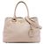Borsa Tote aperta convertibile Prada in Vitello Phenix marrone Beige