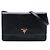 Prada Black Saffiano Geldbörse mit Riemen Schwarz
