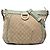 Borsa a tracolla Gucci Abbey D Ring in tela GG beige Verde