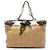 Gucci Positano Großer Stroh-Tote in Beige mit Schal