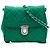Prada Bolsa Crossbody em Tessuto Verde Impuntu com Corrente