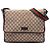 Borsa a tracolla con patta Gucci Beige GG Canvas Web