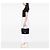 Tote Bag Prada in Tessuto Impuntu Nero con Catena - vista 6