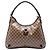 Bolso de hombro Gucci Beige GG Crystal Abbey D Ring