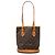 Louis Vuitton Brown Monogram Petit Bucket Marrone