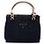 Borsa Prada in Tessuto blu con manico in metallo Blu navy