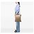 Prada Borsa a Tracolla in Tela Canapa Beige Logo - vista 7