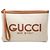 Clutch Gucci in tela beige con logo