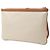 Clutch Gucci in tela beige con logo - vista 2