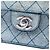 Chanel Blue Medium Classic Crackled Calfskin Wild Stitch Double Flap Blu chiaro - vista 5