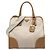 Bolso Prada de lona Canapa con ribetes de Saffiano beige