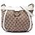 Borsa a tracolla Gucci Abbey D Ring in tela GG beige