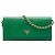 Portafoglio con catena Prada Green Saffiano Lux Verde