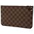 Louis Vuitton Brown Damier Ebene Neverfull Pochette Marrone - vista 2