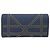 Christian Dior BORSA A MANO DIOR DIORAMA NUOVA IN CANVAS DENIM BLU WALLET ON CHAIN - vista 2