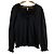 Autre Marque Leilian Mesh-Blumen-Lamé-Strickpullover Schwarz