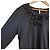 Autre Marque Leilian Mesh-Blumen-Lamé-Strickpullover Schwarz - Ansicht 3