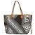 Borsa Tote Louis Vuitton Neverfull MM Marrone Bianco