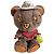 Louis Vuitton Louis Bear Ciondolo Western Cowboy M03176 Marrone Bianco Rosso D'oro